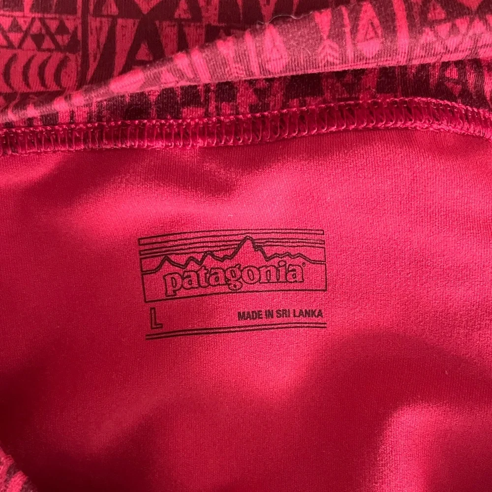 Patagonia Morning Glory Pink Red‎ Geometric Print Skirt Size Large